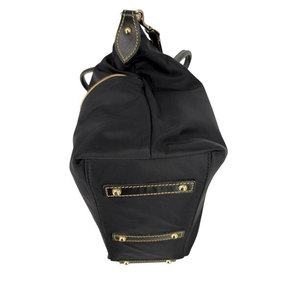 Dooney & Bourke Large Two Pocket Satchel Crossbody Nylon Bag Black Old Money - Picture 11 of 16